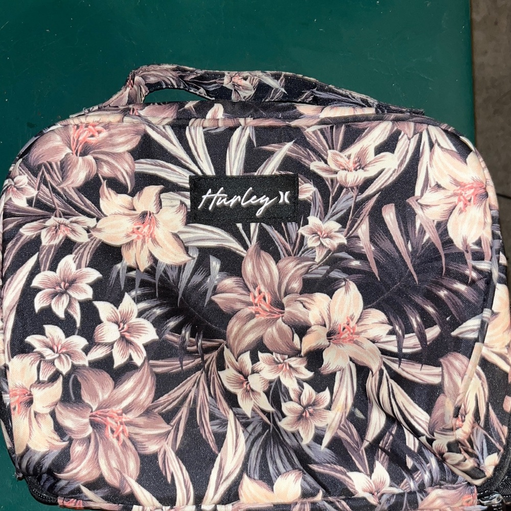 Hurley Tropical Floral Bag in Pink and Cream